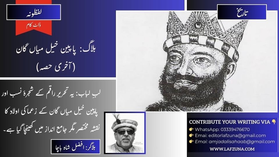 Blogger Afzal Shah Bacha